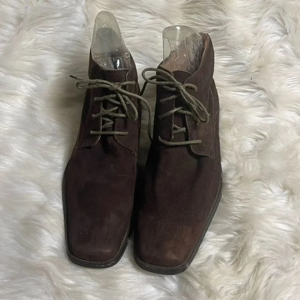 Fratelli Select leather Brown Suede high top lace up  Men’s shoes size 10M